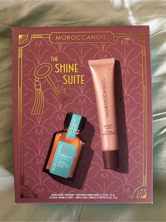 Moroccanoil Other - Moroccanoil The Shine Suite Gift Set - Hair Oil and Lip Balm Gift Box (NIB)